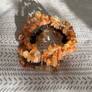 Fiery orange stone bracelet